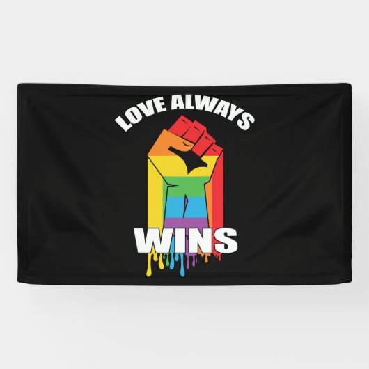 Liebe gewinnt immer Gay LGBT Banner (Horizontal)