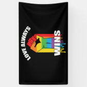 Liebe gewinnt immer Gay LGBT Banner (Vertikal)