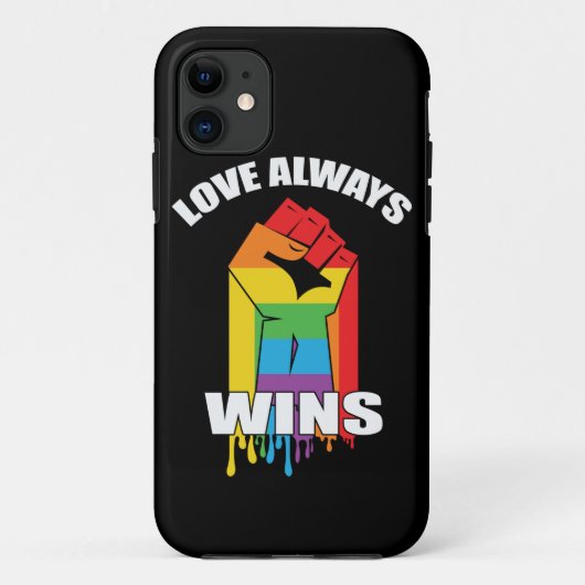 Liebe gewinnt immer Gay LGBT Case-Mate iPhone Hülle (Rückseite)