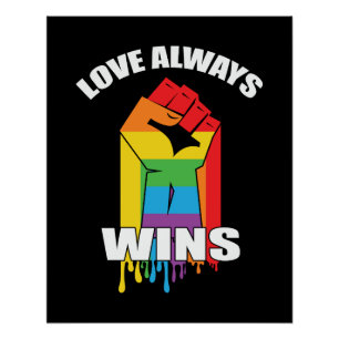 Liebe gewinnt immer Gay LGBT Poster