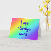 Liebe gewinnt immer geklappte Grußkarte Karte (Gelbe Blume)