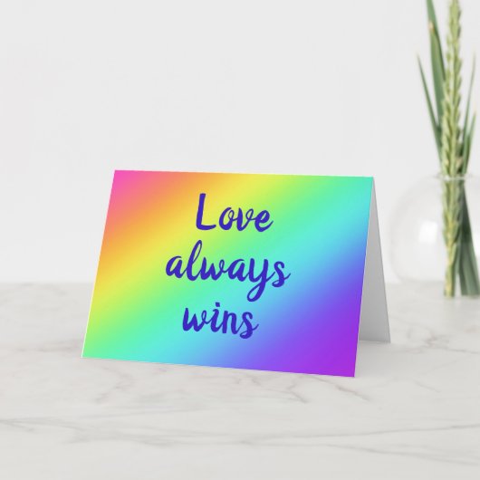 Liebe gewinnt immer geklappte Grußkarte Karte (Vorderseite)