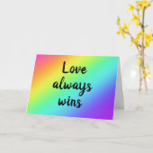 Liebe gewinnt immer geklappte Grußkarte Karte (Gelbe Blume)