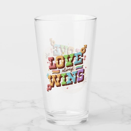 Liebe gewinnt immer glas (Rückseite)