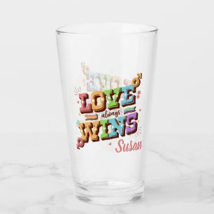 Liebe gewinnt immer glas