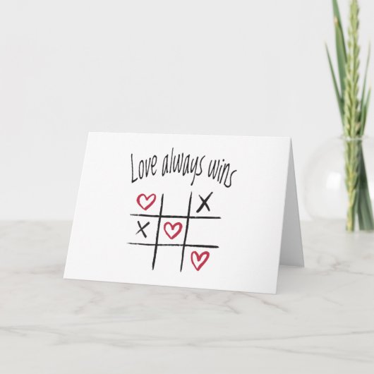 Liebe gewinnt immer karte (Vorderseite)