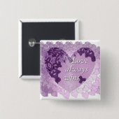 "Liebe gewinnt immer" Knopf Button (Vorne & Hinten)