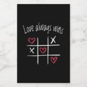 Liebe gewinnt immer lebensmitteletikett (Einzelnes Label)