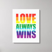 Liebe gewinnt immer leinwanddruck (Vorderseite)