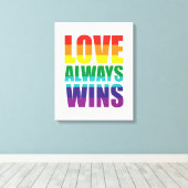 Liebe gewinnt immer leinwanddruck (Insitu (Holzboden))