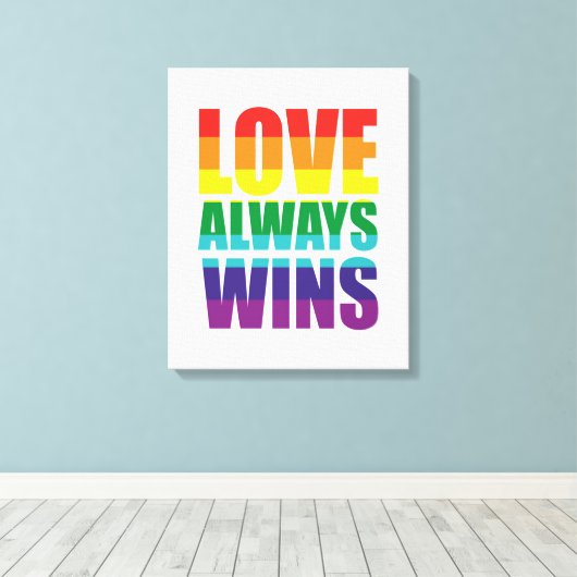 Liebe gewinnt immer leinwanddruck (Insitu (Holzboden))