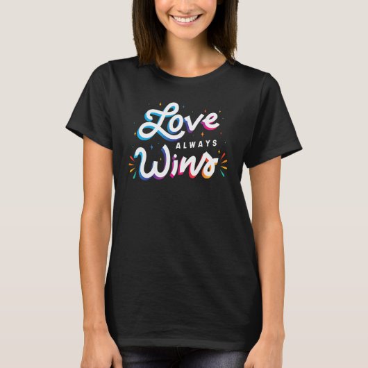 Liebe gewinnt immer Lovebirds Match T-Shirt (Vorderseite)
