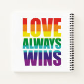 Liebe gewinnt immer notizblock (Rückseite)