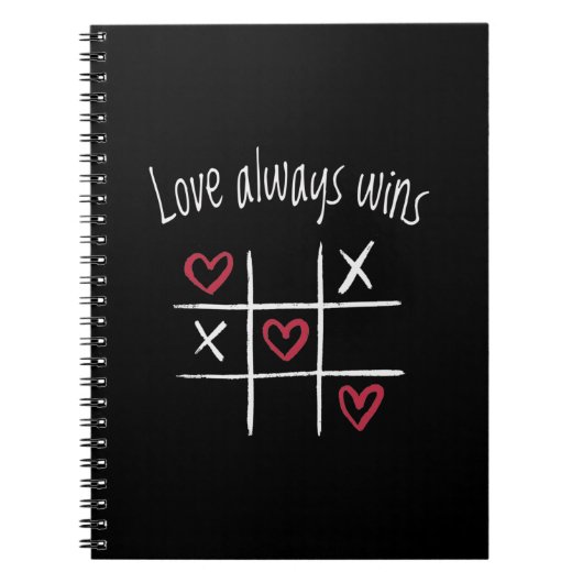 Liebe gewinnt immer notizblock (Vorderseite)