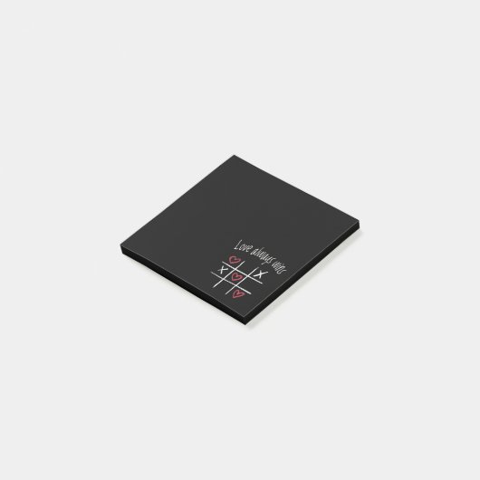 Liebe gewinnt immer post-it klebezettel (angewinkelt)