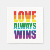 Liebe gewinnt immer serviette (Vorderseite)