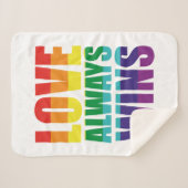 Liebe gewinnt immer sherpadecke (Vorderseite (Horizontal))