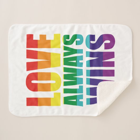 Liebe gewinnt immer sherpadecke (Vorderseite (Horizontal))