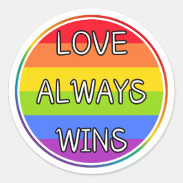 Liebe gewinnt immer Sticker, Stolz, LGBTQ+ Sticker