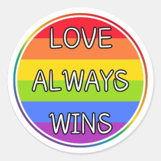 Liebe gewinnt immer Sticker, Stolz, LGBTQ+ Sticker