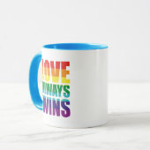 Liebe gewinnt immer tasse (Vorderseite Links)