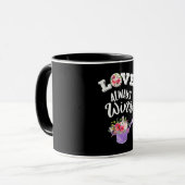 Liebe gewinnt immer tasse (Vorderseite Links)