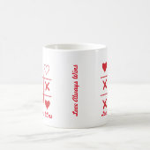 Liebe gewinnt immer Valentin-T - Shirt Kaffeetasse (Mittel)