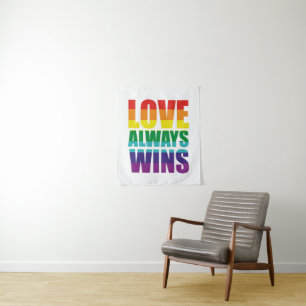 Liebe gewinnt immer wandteppich