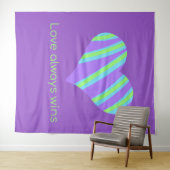 "Liebe gewinnt immer" Wandteppich (Beispiel (Horizontal))