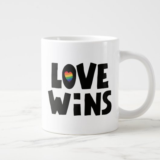 Liebe gewinnt Jumbo-Tasse (Rechts)
