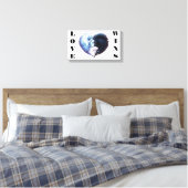 Liebe gewinnt leinwanddruck (Insitu (Schlafzimmer))