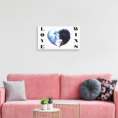 Liebe gewinnt leinwanddruck (Insitu (Wohnzimmer))