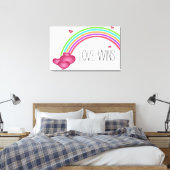 Liebe gewinnt leinwanddruck (Insitu (Schlafzimmer))