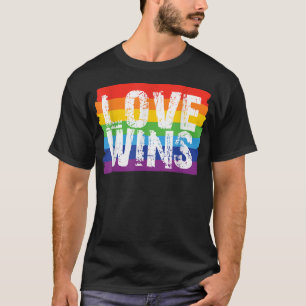 Liebe gewinnt LGBT , Lesben-Stolz, Regenbogen-Prid T-Shirt
