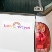 Liebe gewinnt - LGBTQ/Gay Pride-Regenbogen Autoaufkleber (Auf Lkw)