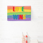 Liebe gewinnt LGBTQ+ / Rainbow Slogan Banner (InSitu)