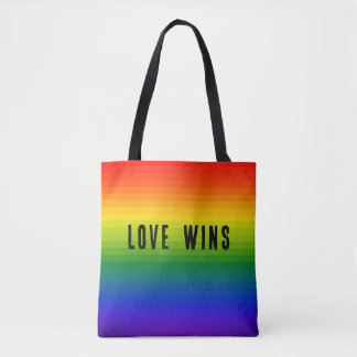 Liebe gewinnt. Liebe ist Liebe Rainbow Gradient St Tasche