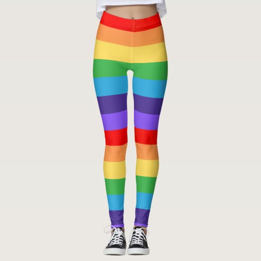 Liebe gewinnt Moderne Rainbow Pride Monatsschenke Leggings (Vorderseite)