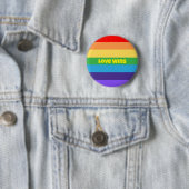 Liebe gewinnt Moderner Regenbogen Pride lgbt Perfe Button (Beispiel)