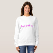 Liebe gewinnt | Neon Pink Modernes Minimalistische Sweatshirt (Vorne ganz)