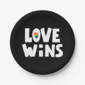 Liebe gewinnt pappteller (Vorderseite)