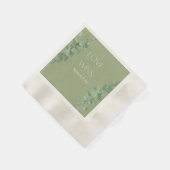Liebe gewinnt Personalisierte Hochzeit Napkin Serviette (Ecke)
