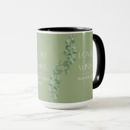 Liebe gewinnt personalisierte Umarmung Tasse