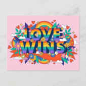 Liebe gewinnt postkarte (Vorderseite)