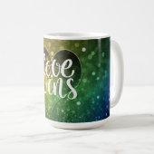 Liebe gewinnt - Rainbow Colored Bokeh Style Kaffeetasse (VorderseiteRechts)