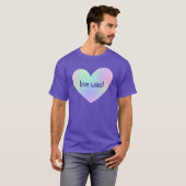 "Liebe gewinnt!" Rainbow Heart T - Shirt (Vorne ganz)