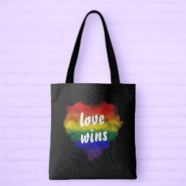 Liebe gewinnt Rainbow Heart Tasche