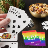Liebe gewinnt Rainbow Monogram Cards Spielkarten (In Situ)
