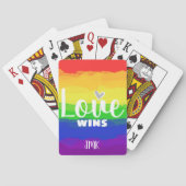 Liebe gewinnt Rainbow Monogram Cards Spielkarten (Rückseite)