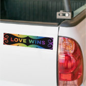 Liebe gewinnt Regenbogen-Autoaufkleber 2 Autoaufkleber (Auf Lkw)